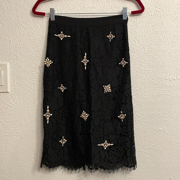 NWT Joie Ortally Lace Embellished Skirt Size 0 - Picture 2 of 5